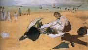Edouard Manet, On the beach,Boulogne-sur-Mer